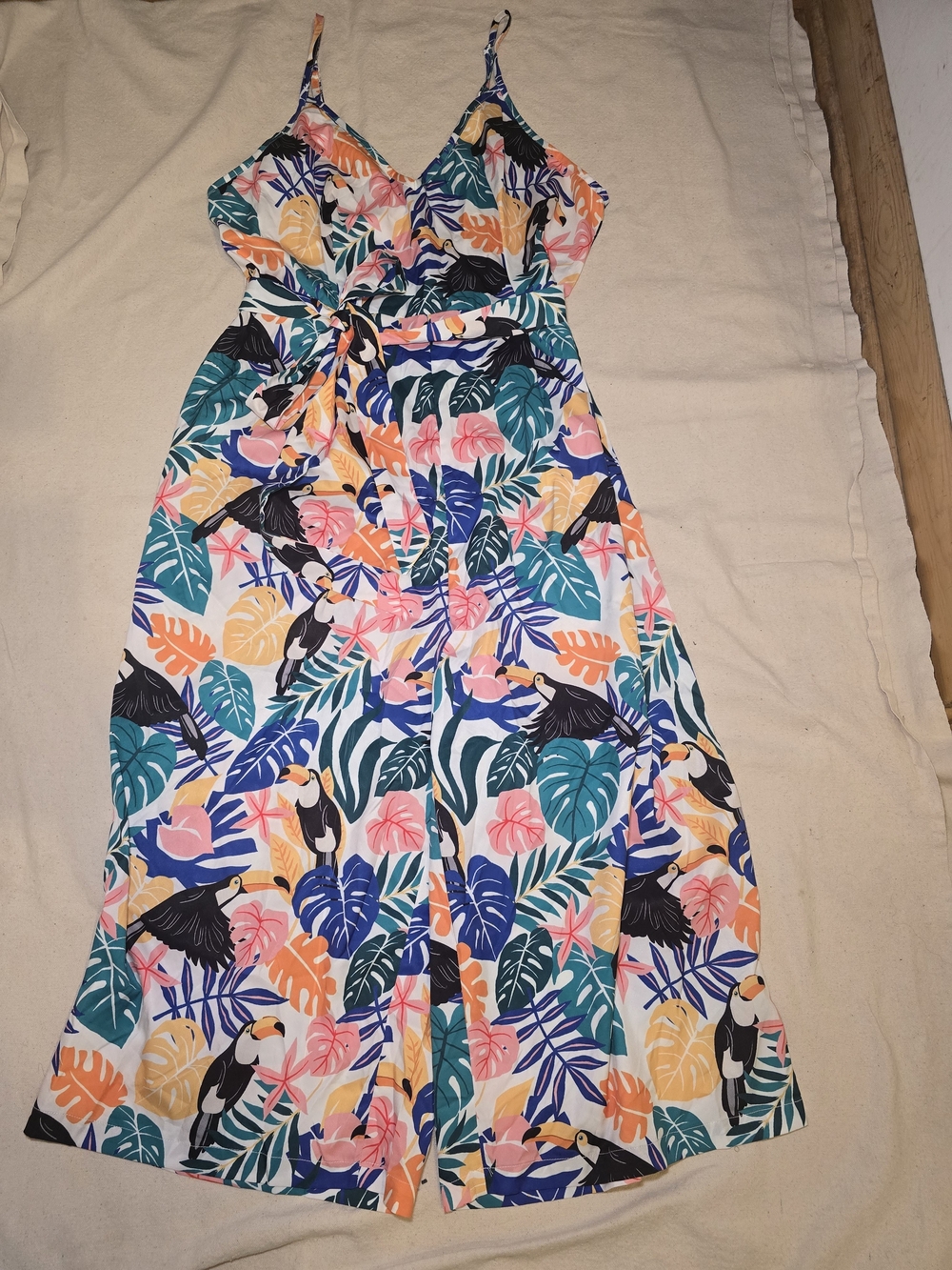 Shein Curve Tropical Jumpsuit Size 1XL